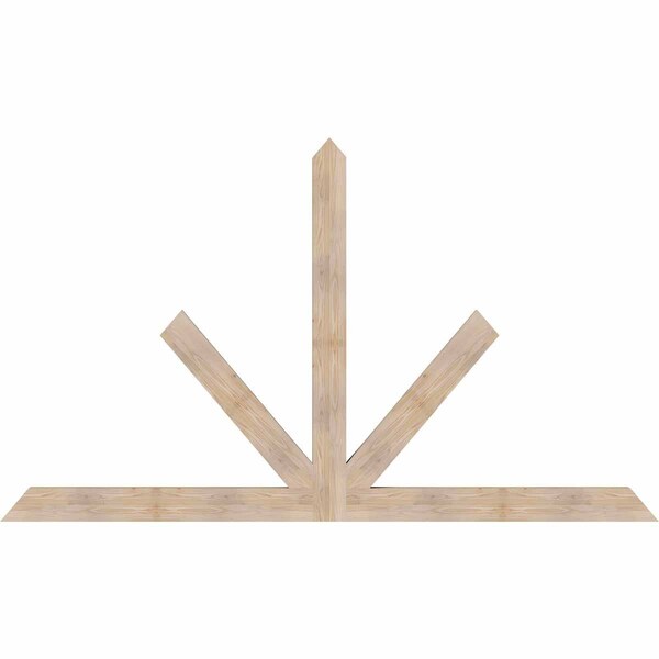 Ekena Millwork Saratoga Smooth Timber Gable Bracket, Douglas Fir, 108"W x 63"H x 3 1/2"D x 5 1/2"F, 14/12 Pitch GBW108X63X0406SAR00SDF - main
